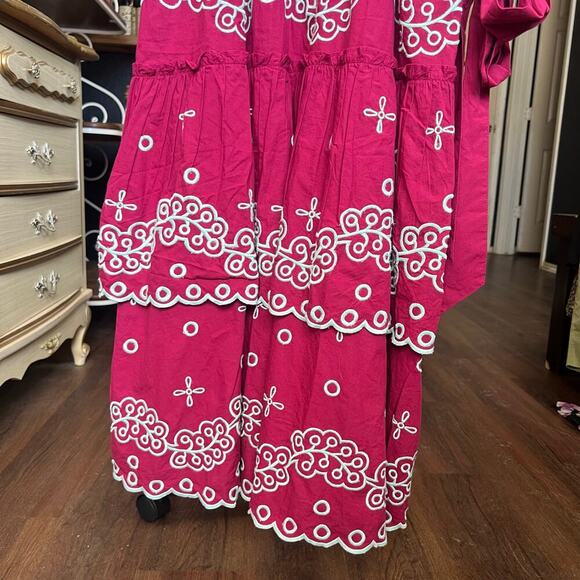 NWT Roller Rabbit Peonia Embroidered Eleanor Dress - Picture 5 of 13